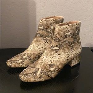 Zara snakeskin booties
